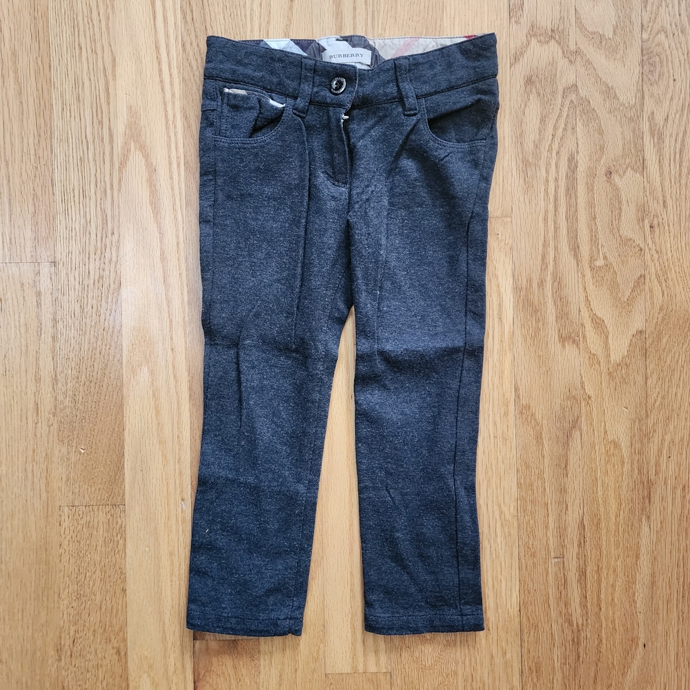 Burberry Charcoal Gray Kids' Trousers
